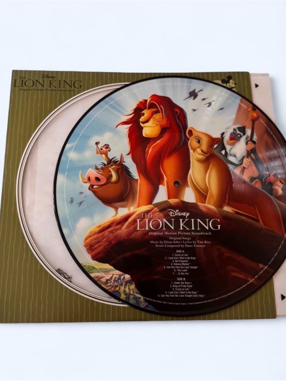Disney The Lion King Soundtrack Picture Disc Vinyl LP 🦁✨